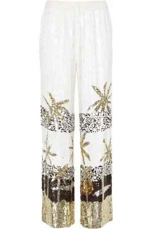 P.A.R.O.S.H. Sequined wide-leg trousers