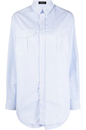 WARDROBE.NYC Striped cotton shirtdress