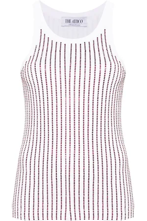 The Attico Crystal-embellished tank top