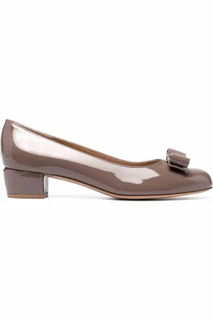 Salvatore Ferragamo 30mm bow-detail block-heel pumps