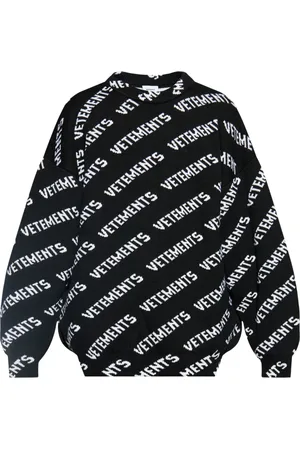 Vetements Logo-intarsia sweater