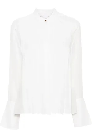 GENNY Pleated silk shirt