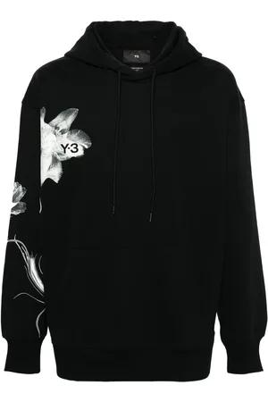 Y-3 Floral-print drawstring hoodie