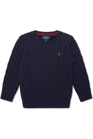 Ralph Lauren Polo Pony-embroidered cable-knit jumper