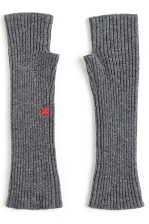 Chinti & Parker Ribbed wool blend fingerless gloves