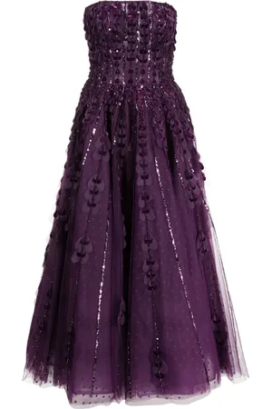 Saiid Kobeisy Heart-appliqu?? beaded tulle dress
