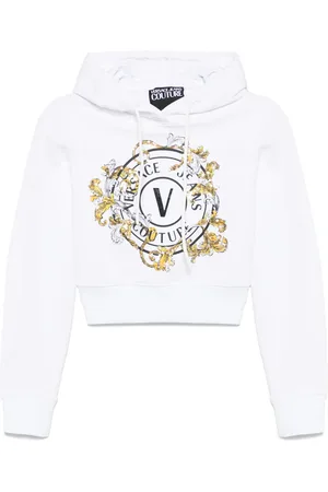 VERSACE Logo-print hoodie