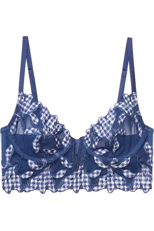 FLEUR DU MAL Lily embroidered longline demi bra