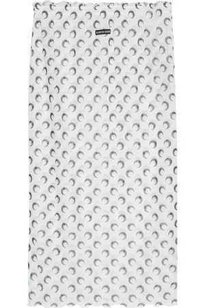 Marine Serre Crescent-moon-print midi skirt