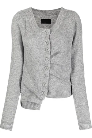 RTA Asymmetric button-down cashmere cardigan