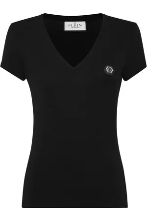 Philipp Plein Logo-appliqu?? V-neck T-shirt