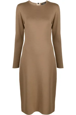 Fabiana Filippi Long-sleeve knitted wool dress
