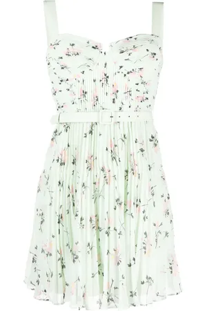 Self-Portrait Floral chiffon minidress
