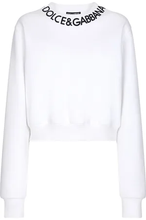 Dolce & Gabbana Logo-embroidered cropped sweatshirt