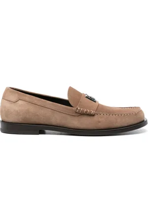Dolce & Gabbana Logo-plaque suede loafers