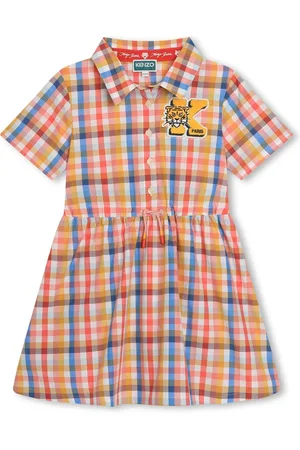 Kenzo Gingham-print cotton shirt dress