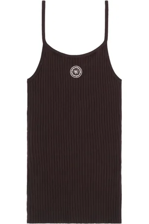 Sporty & Rich Logo-patch ribbed tank top