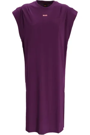 HUGO BOSS Logo-print cotton dress