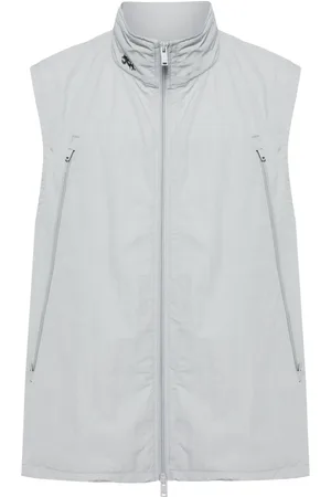 FIVE CM Logo-embroidery zipped gilet