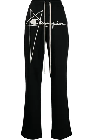 Rick Owens Logo-embroidered track trousers