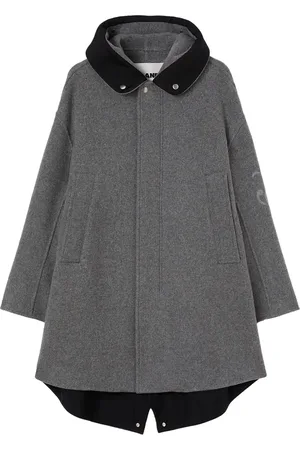 Jil Sander JW-print hooded parka coat