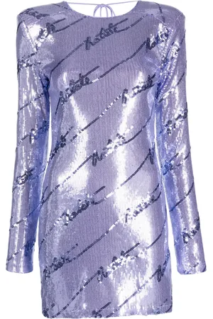 ROTATE Logo-embellished sequin minidress