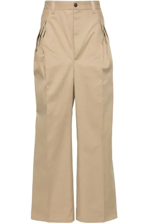 Maison Margiela Four-stitch pintuck straight trousers