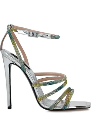 Philipp Plein Mirror 120mm crystal-embellished sandals