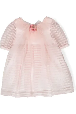 PATACHOU Tulle-detail short-sleeved dress