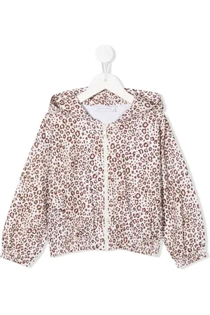 MONNALISA Leopard-print zipped hoodie