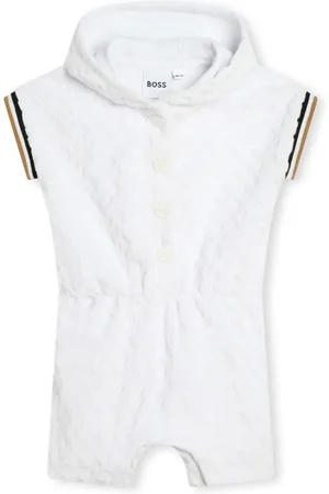 HUGO BOSS Stripe-trim jacquard bodysuit