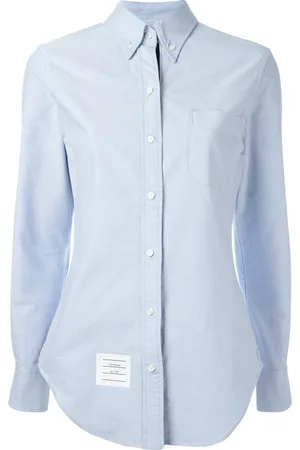 Thom Browne Long Sleeve Shirt Grosgrain Placket In Oxford