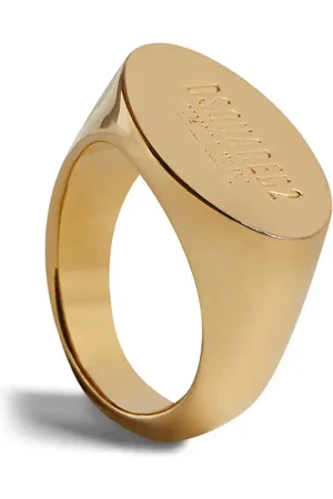 Dsquared2 Logo-engraved burnished-finish ring