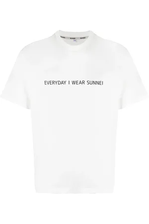SUNNEI Slogan-print cotton T-shirt