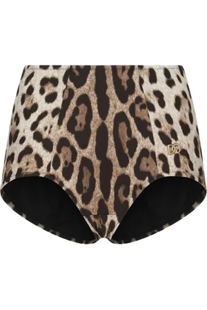 Dolce & Gabbana Leopard-print high-waisted bikini bottom