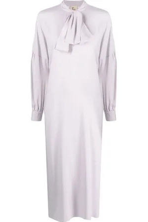 Paula Scarf-detail midi dress