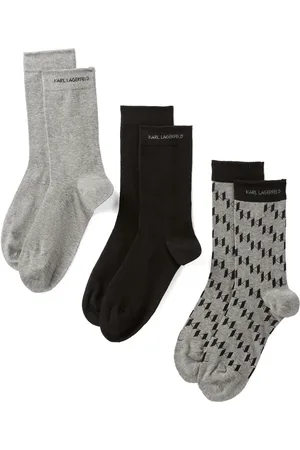 Karl Lagerfeld K/Monogram organic cotton socks (pack of three)