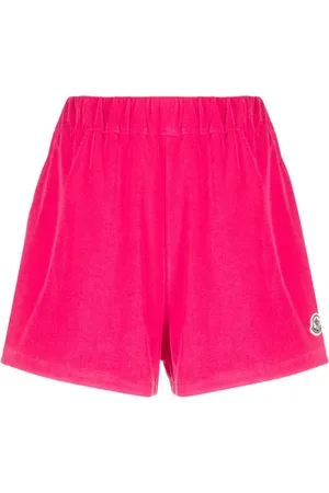 Moncler Logo-patch velour shorts