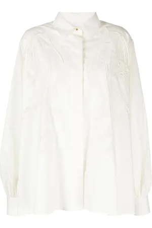 Elie saab Lace-embroidered cotton shirt