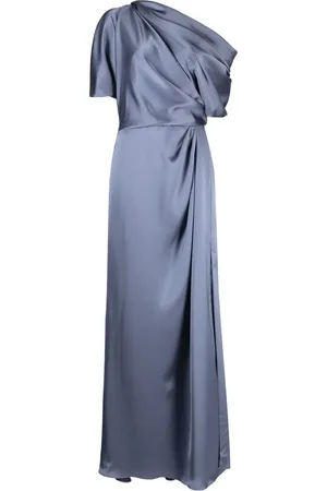 Amsale Off-shoulder draped-detail gown
