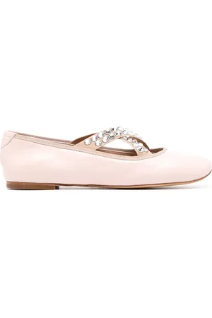 Casadei Crystal-embellished ballerina shoes