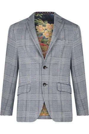 Etro Tartan-check single-breasted blazer