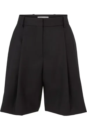 Nina Ricci Pleat-detail wide-leg wool shorts