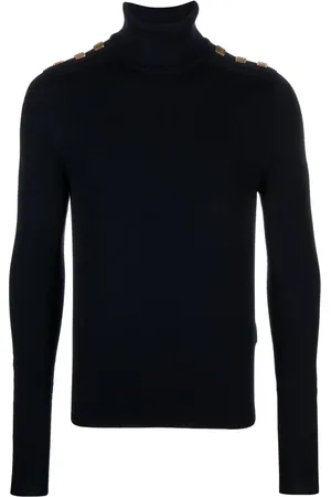 Balmain Button-details merino-wool jumper