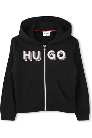 HUGO BOSS Logo-print zip-up hoodie