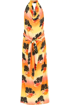 AMIR SLAMA Printed long dress