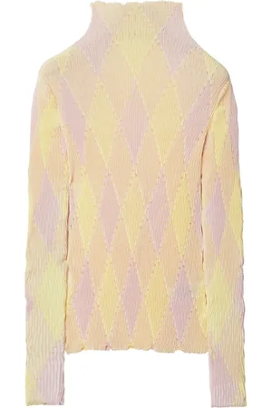Burberry High-neck argyle intarsia-knit jumper
