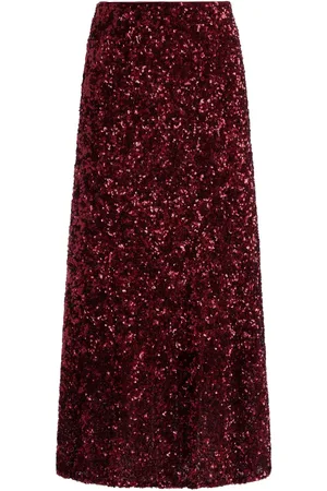 ALICE+OLIVIA Sequin-embellished flared skirt