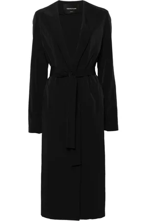Fabiana Filippi Open-front crinkled parka coat