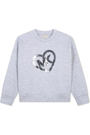Michael Kors Sequinned-logo crew-neck sweatshirt